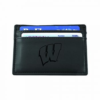 Slim Wallet with Money Clip - Wisconsin Badgers