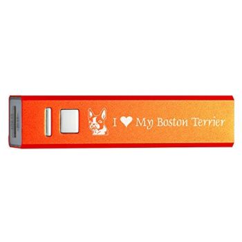 Quick Charge Portable Power Bank 2600 mAh  - I Love My Boston Terrier