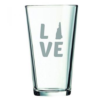16 oz Pint Glass  - New Hampshire Love - New Hampshire Love