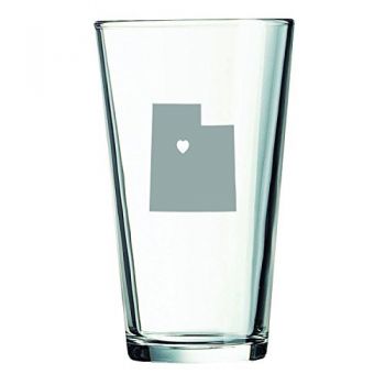 16 oz Pint Glass  - I Heart Utah - I Heart Utah