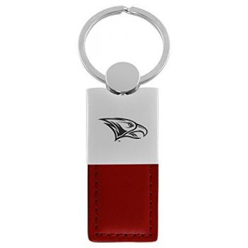 Modern Leather and Metal Keychain - North Carolina Central Eagles