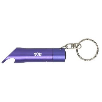 Keychain Bottle Opener & Flashlight - TCU Horned Frogs