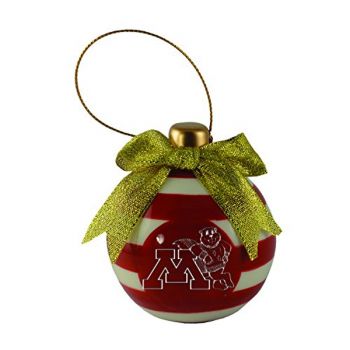 Ceramic Christmas Ball Ornament - Minnesota Gophers