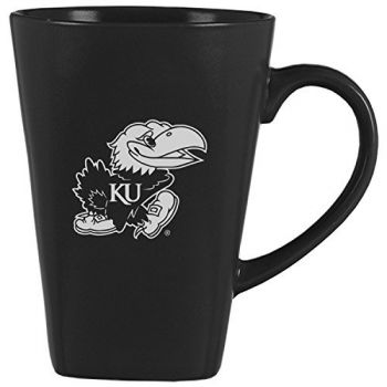 14 oz Square Ceramic Coffee Mug - Kansas Jayhawks