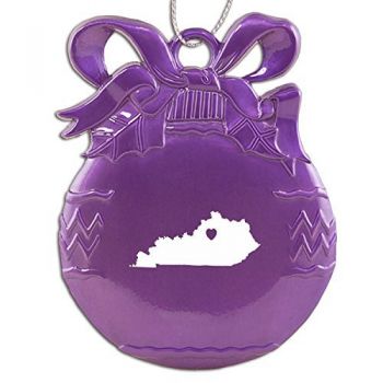 Pewter Christmas Bulb Ornament - I Heart Kentucky - I Heart Kentucky