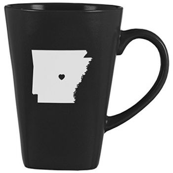 14 oz Square Ceramic Coffee Mug - I Heart Arkansas - I Heart Arkansas
