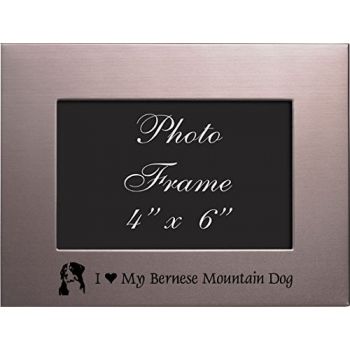 4 x 6  Metal Picture Frame  - I Love My Bernese Mountain Dog
