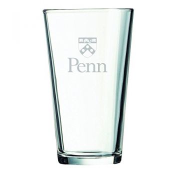 16 oz Pint Glass  - Penn Quakers