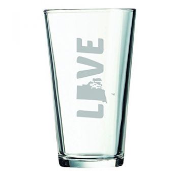 16 oz Pint Glass  - Rhode Island Love - Rhode Island Love