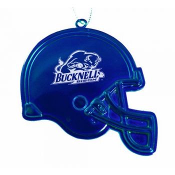 Football Helmet Pewter Christmas Ornament - Bucknell Bison