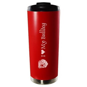 16 oz Vacuum Insulated Tumbler with Lid  - I Love My Bull Dog