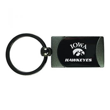 Heavy Duty Gunmetal Keychain - Iowa Hawkeyes