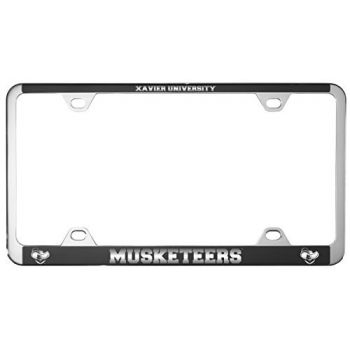 Stainless Steel License Plate Frame - Xavier Musketeers