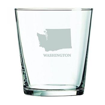 13 oz Cocktail Glass - Washington State Outline - Washington State Outline