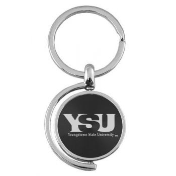 Spinner Round Keychain - Youngstown State Penguins