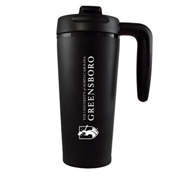 16 oz Insulated Tumbler with Handle - UNC Greensboro Spartans