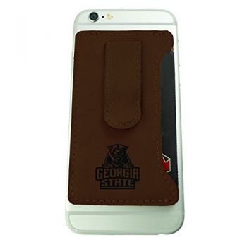Cell Phone Card Holder Wallet with Money Clip - Georgia State Panthers