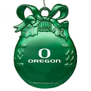 Pewter Christmas Bulb Ornament - Oregon Ducks