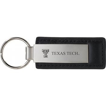 Stitched Leather and Metal Keychain - Texas Tech Red Raiders