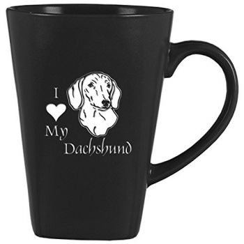 14 oz Square Ceramic Coffee Mug  - I Love My Dachshund
