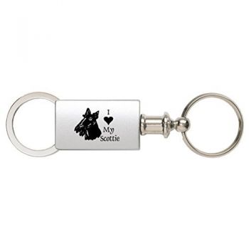 Detachable Valet Keychain Fob  - I Love My Scottish Terrier