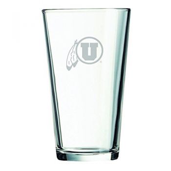 16 oz Pint Glass  - Utah Utes