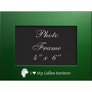 4 x 6  Metal Picture Frame  - I Love My Golden Retriever