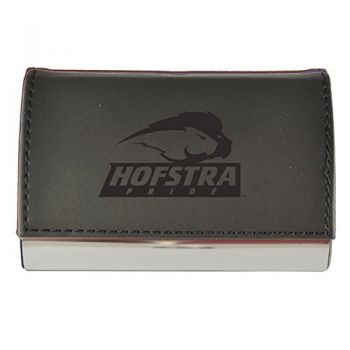 PU Leather Business Card Holder - Hofstra University Pride