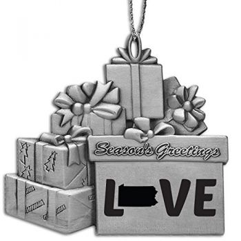 Pewter Gift Display Christmas Tree Ornament - Pennsylvania Love - Pennsylvania Love