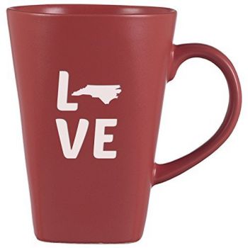 14 oz Square Ceramic Coffee Mug - North Carolina Love - North Carolina Love