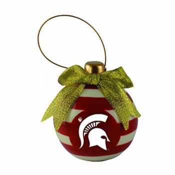 Ceramic Christmas Ball Ornament - Michigan State Spartans