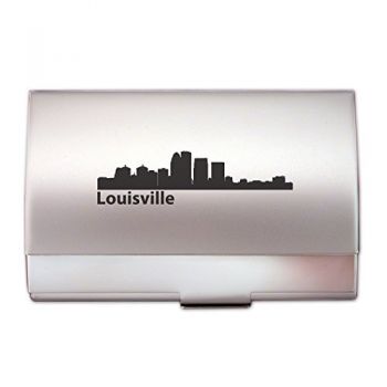 Business Card Holder Case - Louisville City Skyline