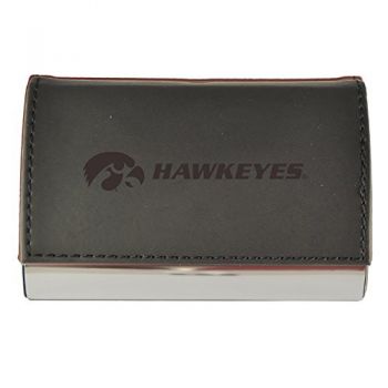 PU Leather Business Card Holder - Iowa Hawkeyes