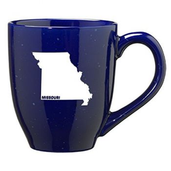 16 oz Ceramic Coffee Mug with Handle - Missouri State Outline - Missouri State Outline