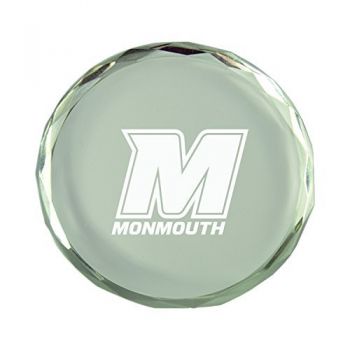 Crystal Paper Weight - Monmouth Hawks