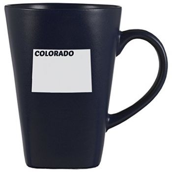 14 oz Square Ceramic Coffee Mug - Colorado State Outline - Colorado State Outline