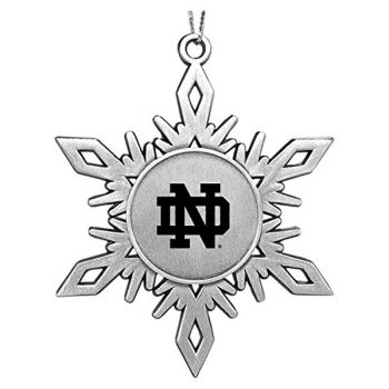 Pewter Snowflake Christmas Ornament - Notre Dame Fighting Irish
