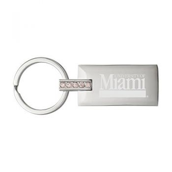 Jeweled Keychain Fob - Miami Hurricanes