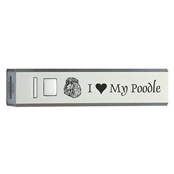 Quick Charge Portable Power Bank 2600 mAh  - I Love My Poodle
