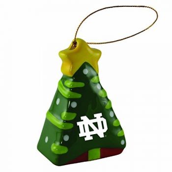 Ceramic Christmas Tree Shaped Ornament - Notre Dame Fighting Irish