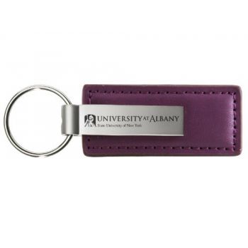 Stitched Leather and Metal Keychain - Albany Great Danes