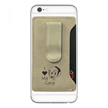 Cell Phone Card Holder Wallet with Money Clip  - I Love My Cavy