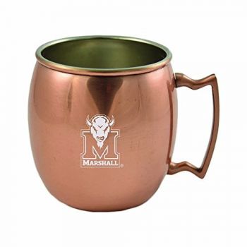 16 oz Stainless Steel Copper Toned Mug - Marshall Thundering Herd