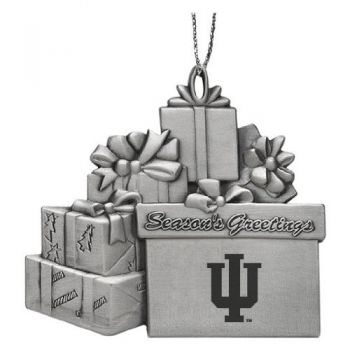 Pewter Gift Display Christmas Tree Ornament - Indiana Hoosiers