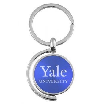 Spinner Round Keychain - Yale Bulldogs