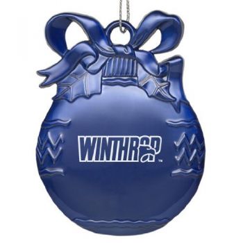 Pewter Christmas Bulb Ornament - Winthrop Eagles