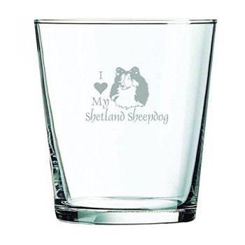 13 oz Cocktail Glass  - I Love My Shetland Sheepdog