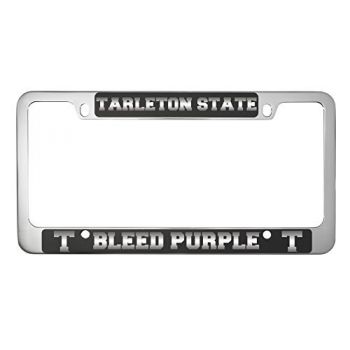 Stainless Steel License Plate Frame - Tarleton State Texans