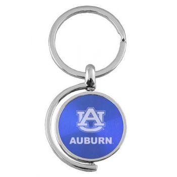 Spinner Round Keychain - Auburn Tigers