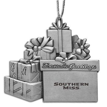 Pewter Gift Display Christmas Tree Ornament - Southern Miss Eagles